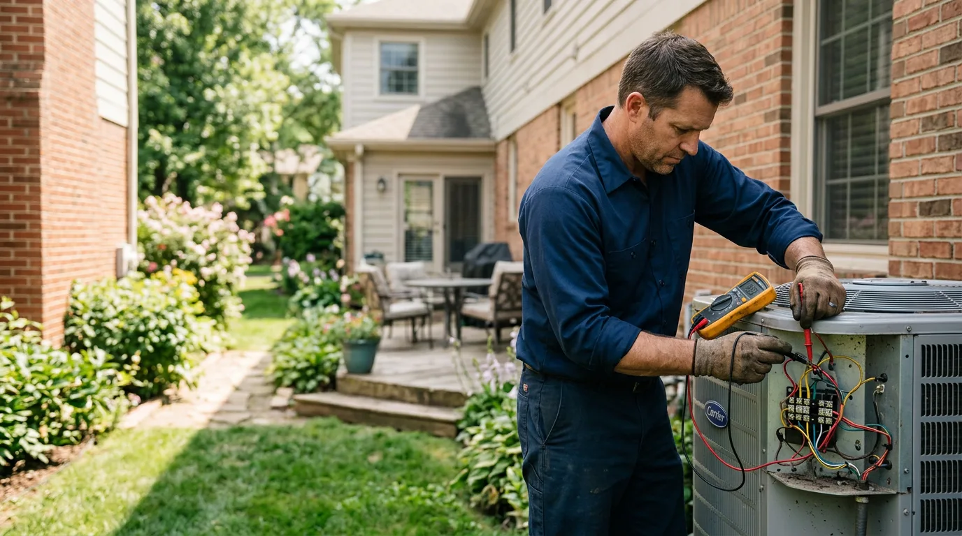HVAC technician working near Arnolds Park, IA